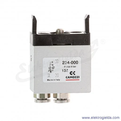 Zawór miniaturowy pneumatyczny 234-000, 3/2 NC, monostabilny, Fi 4, 2 ÷ 8 bar, 60 l/min, siła uruchamiająca 7 N, Camozzi # kostk Zawór miniaturowy pneumatyczny 234-000, 3/2 NC, monostabilny, Fi 4, 2 ÷ 8 bar, 60 l/min, siła uruchamiająca 7 N, Camozzi # kostk