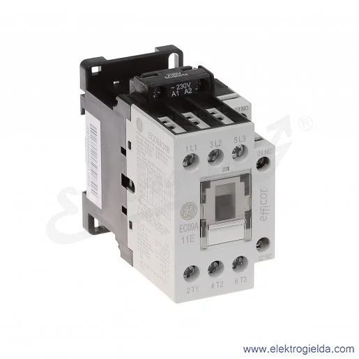 Stycznik EC09A311B230 230V AC 50/60 HZ, 1NO+1NC, 4KW/400V AC-3, 20A AC-1, 3-polowy Stycznik EC09A311B230 230V AC 50/60 HZ, 1NO+1NC, 4KW/400V AC-3, 20A AC-1, 3-polowy