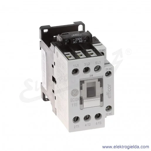 Stycznik EC12A311B230 230V AC 50/60 HZ, 1NO+1NC, 5.5KW/400V AC-3, 25A AC-1, 3-polowy Stycznik EC12A311B230 230V AC 50/60 HZ, 1NO+1NC, 5.5KW/400V AC-3, 25A AC-1, 3-polowy