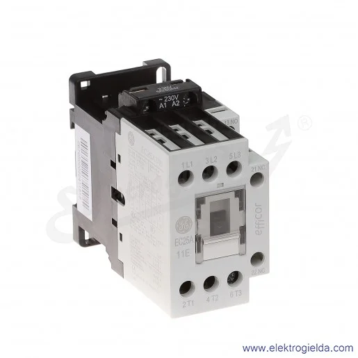 Stycznik EC25A311B230 230V AC 50/60 HZ, 1NO+1NC, 11KW/400V AC-3, 45A AC-1, 3-polowy Stycznik EC25A311B230 230V AC 50/60 HZ, 1NO+1NC, 11KW/400V AC-3, 45A AC-1, 3-polowy