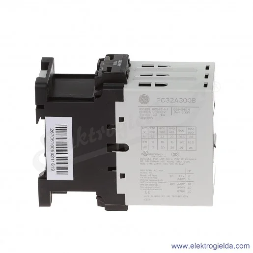 Stycznik EC32A300B110 110V AC 50/60 HZ, 15KW/400V AC-3, 60A AC-1, 3-polowy Stycznik EC32A300B110 110V AC 50/60 HZ, 15KW/400V AC-3, 60A AC-1, 3-polowy