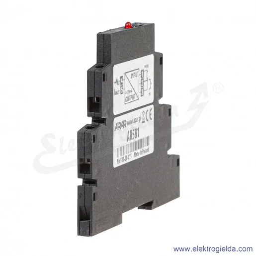 Przetwornik temperatury AR581 wyjście 4...20mA, wejście: Pt100, J, K, S, N, E Przetwornik temperatury AR581 wyjście 4...20mA, wejście: Pt100, J, K, S, N, E