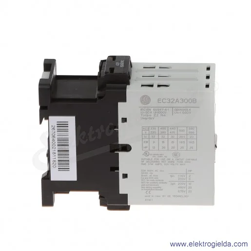 Stycznik EC32A300B042 42V AC 50/60 HZ, 15KW/400V AC-3, 60A AC-1, 3-polowy Stycznik EC32A300B042 42V AC 50/60 HZ, 15KW/400V AC-3, 60A AC-1, 3-polowy