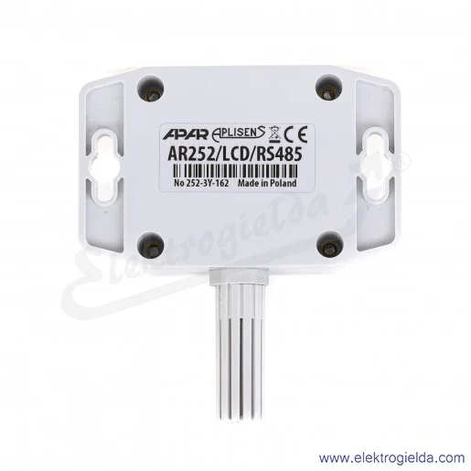 Przetwornik wilgotności i temperatury AR252/LCD/RS485 wyjście cyfrowe RS485, z wyświetlaczem, obudowa naścienna IP65 58x94x35mm Przetwornik wilgotności i temperatury AR252/LCD/RS485 wyjście cyfrowe RS485, z wyświetlaczem, obudowa naścienna IP65 58x94x35mm