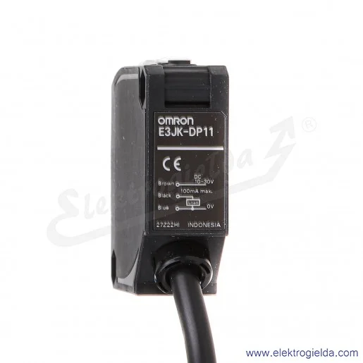 Czujnik odbiciowy E3JK-DP11 2M zasięg 2500mm, zasilanie 10..30VDC, PNP Dark-ON i Light-ON, IP64, przewód 2m Czujnik odbiciowy E3JK-DP11 2M zasięg 2500mm, zasilanie 10..30VDC, PNP Dark-ON i Light-ON, IP64, przewód 2m