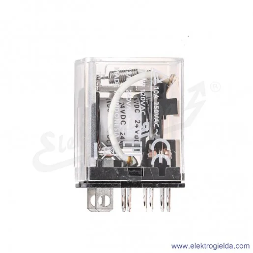 Przekaźnik elektromagnetyczny LY2 24VDC 8-pinowy, DPDT, 10A Przekaźnik elektromagnetyczny LY2 24VDC 8-pinowy, DPDT, 10A