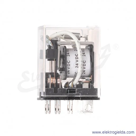 Przekaźnik elektromagnetyczny LY2 24VDC 8-pinowy, DPDT, 10A Przekaźnik elektromagnetyczny LY2 24VDC 8-pinowy, DPDT, 10A