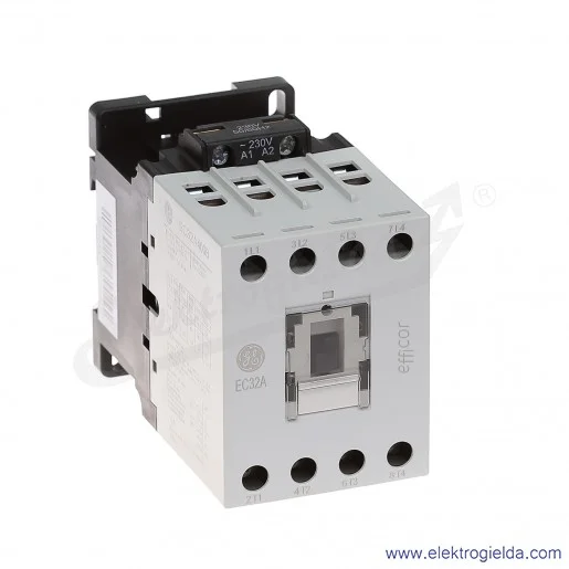 Stycznik EC32A400B230 230V AC 50/60 HZ, 15KW/400V AC-3, 60A AC-1, 4-polowy Stycznik EC32A400B230 230V AC 50/60 HZ, 15KW/400V AC-3, 60A AC-1, 4-polowy