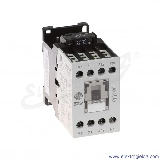 Stycznik EC12AB00B230 230V AC 50/60 HZ, 2NO+2NC, 5.5KW/400V AC-3, 25A AC-1, 4-polowy Stycznik EC12AB00B230 230V AC 50/60 HZ, 2NO+2NC, 5.5KW/400V AC-3, 25A AC-1, 4-polowy