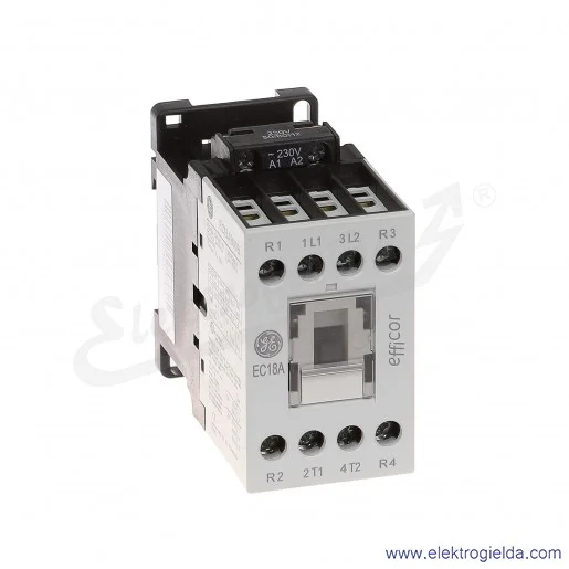 Stycznik EC18AB00B230 230V AC 50/60 HZ, 2NO+2NC, 7.5KW/400V AC-3, 32A AC-1, 4-polowy Stycznik EC18AB00B230 230V AC 50/60 HZ, 2NO+2NC, 7.5KW/400V AC-3, 32A AC-1, 4-polowy