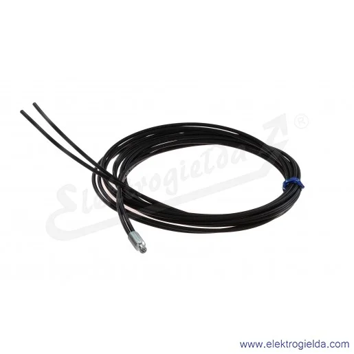 Głowica czujnika E32-DC200 światłowodowego rozproszona, zasięg 900mm, cylindryczna osiowa M6, włókno R25, kabel 2m Głowica czujnika E32-DC200 światłowodowego rozproszona, zasięg 900mm, cylindryczna osiowa M6, włókno R25, kabel 2m