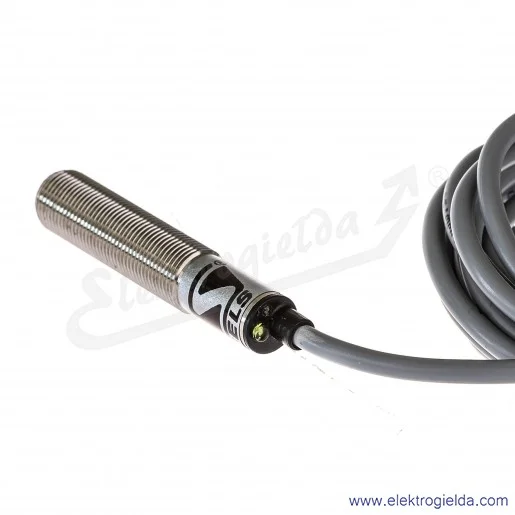 Czujnik indukcyjny PCID 2RP 10-30VDC, zasięg 2mm, PNP NC, tuleja mosiężna M12 długość 61mm, przewód 2m Czujnik indukcyjny PCID 2RP 10-30VDC, zasięg 2mm, PNP NC, tuleja mosiężna M12 długość 61mm, przewód 2m