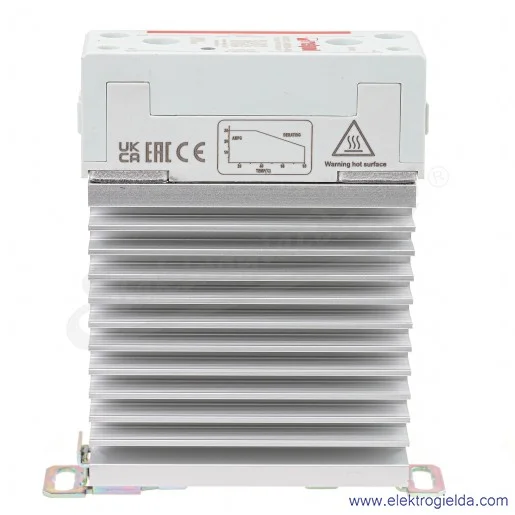 Przekaźnik półprzewodnikowy 2616006 RSR72-48D30-RH 4-32VDC 30A 480VAC jednofazowy, montaż na szynie 35mm Przekaźnik półprzewodnikowy 2616006 RSR72-48D30-RH 4-32VDC 30A 480VAC jednofazowy, montaż na szynie 35mm