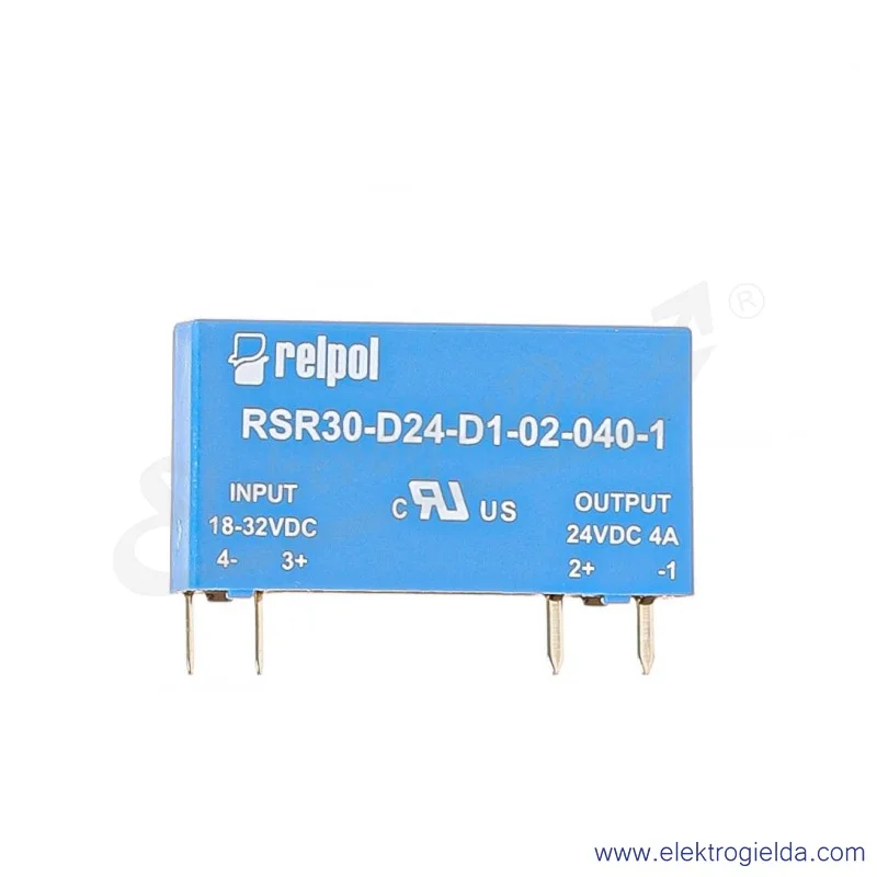 Przekaźnik półprzewodnikowy miniaturowy 2611997 RSR30-D24-D1-02-040-1 1P Us 24VDC 4A Uwy 24VDC