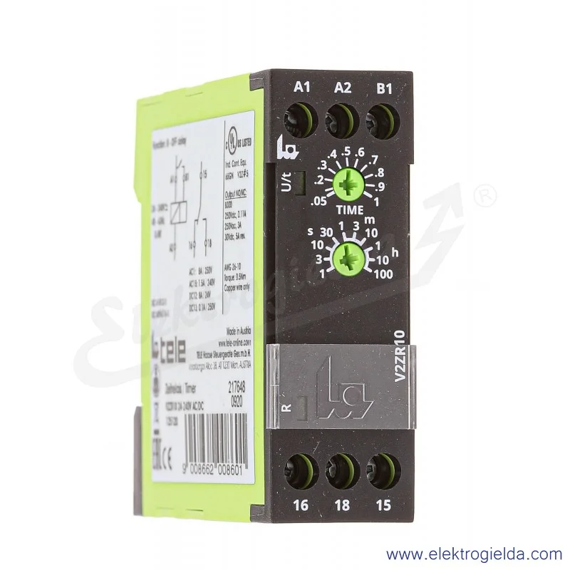 Przekaźnik czasowy 2615222 V2ZR10 24-240VAC/DC 0.05s-100h  Przekaźnik czasowy 2615222 V2ZR10 24-240VAC/DC 0.05s-100h