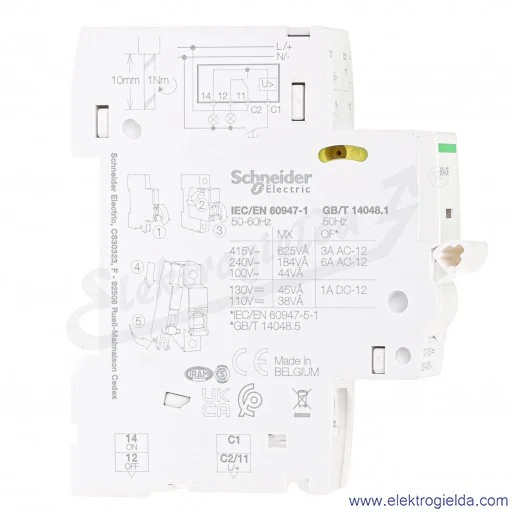 Wyzwalacz wzrostowy A9A26946 iMX+OF 100...415VAC ze stykiem pomocniczym 1 NO/NC Wyzwalacz wzrostowy A9A26946 iMX+OF 100...415VAC ze stykiem pomocniczym 1 NO/NC