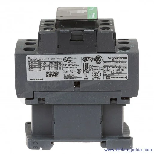 LC1D38B7 1z+1r 18,5kW 50A Uc 24 VAC 50/60Hz Stycznik zaciski śrubowe LC1D38B7 1z+1r 18,5kW 50A Uc 24 VAC 50/60Hz Stycznik zaciski śrubowe