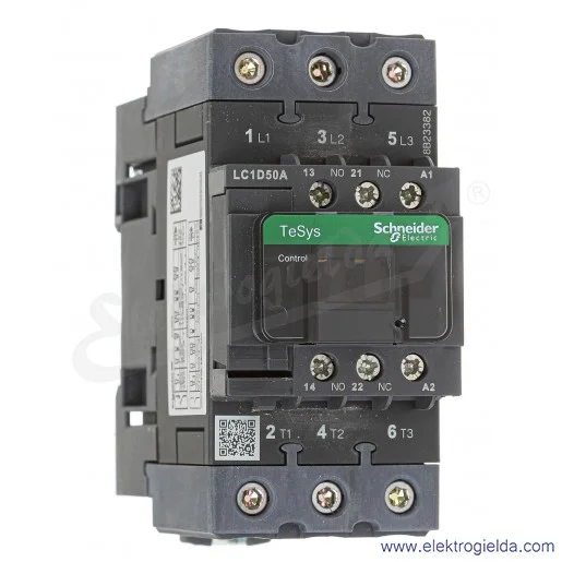 LC1D50AB7 1z+1r 22kW 80A Uc 24 VAC 50/60Hz Stycznik zaciski śrubowe LC1D50AB7 1z+1r 22kW 80A Uc 24 VAC 50/60Hz Stycznik zaciski śrubowe