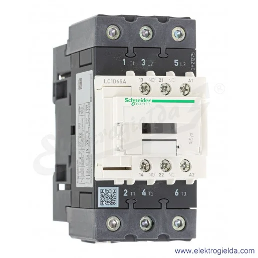 LC1D65AP5 1z+1r 30kW 80A Uc 230 VAC 50Hz Stycznik zaciski śrubowe LC1D65AP5 1z+1r 30kW 80A Uc 230 VAC 50Hz Stycznik zaciski śrubowe