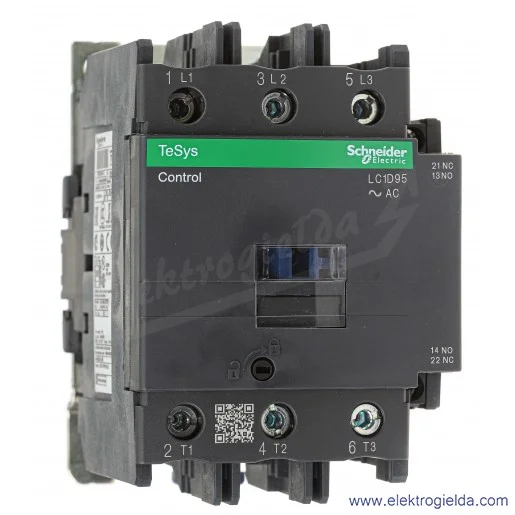 LC1D95P5 1z+1r 45kW 125A Uc 230 VAC 50Hz Stycznik zaciski śrubowe LC1D95P5 1z+1r 45kW 125A Uc 230 VAC 50Hz Stycznik zaciski śrubowe