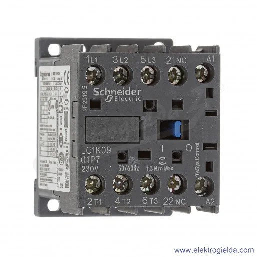 LC1K0901P7 1NC 4kW 20A Uc   230 VAC 50/60Hz Stycznik miniaturowy, zaciski śrubowe LC1K0901P7 1NC 4kW 20A Uc   230 VAC 50/60Hz Stycznik miniaturowy, zaciski śrubowe