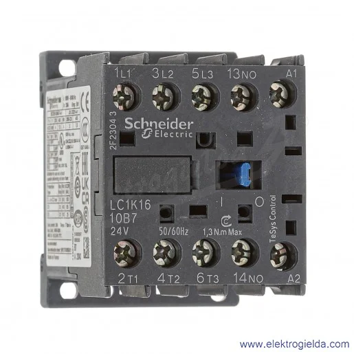 LC1K1610B7 1NO 7,5kW 20A Uc 24 VAC 50/60Hz Stycznik miniaturowy, zaciski śrubowe LC1K1610B7 1NO 7,5kW 20A Uc 24 VAC 50/60Hz Stycznik miniaturowy, zaciski śrubowe