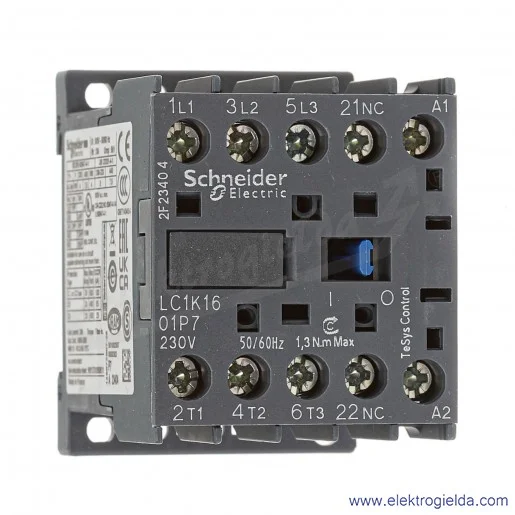 LC1K1601P7 1NC 7,5kW 20A Uc 230 VAC 50/60Hz Stycznik miniaturowy, zaciski śrubowe LC1K1601P7 1NC 7,5kW 20A Uc 230 VAC 50/60Hz Stycznik miniaturowy, zaciski śrubowe