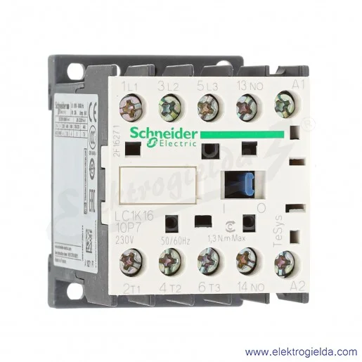 LC1K1610P7 1NO 7,5kW 20A Uc 230 VAC 50/60Hz Stycznik miniaturowy, zaciski śrubowe LC1K1610P7 1NO 7,5kW 20A Uc 230 VAC 50/60Hz Stycznik miniaturowy, zaciski śrubowe