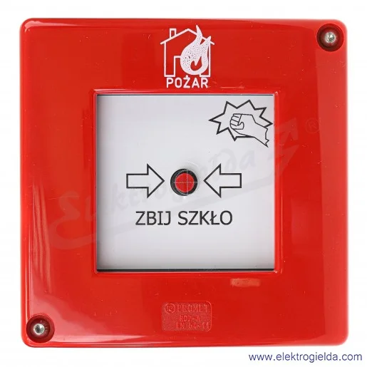 Ręczny ostrzegacz pożarowy ROP-A D0K XY bez młoteczka bez sygnalizacji Ręczny ostrzegacz pożarowy ROP-A D0K XY bez młoteczka bez sygnalizacji