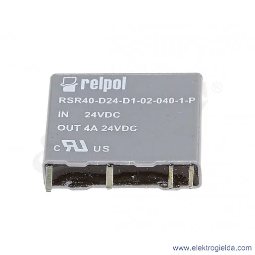 Przekaźnik półprzewodnikowy 2612008 RSR40-D24-D1-02-040-1-P 24VDC 4A, bezzwłoczny Przekaźnik półprzewodnikowy 2612008 RSR40-D24-D1-02-040-1-P 24VDC 4A, bezzwłoczny