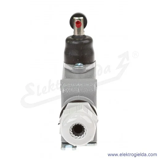 Łącznik krańcowy LM-10K w obudowie metalowej z napędem popychaczowym i rolką poprzeczną 1P Łącznik krańcowy LM-10K w obudowie metalowej z napędem popychaczowym i rolką poprzeczną 1P