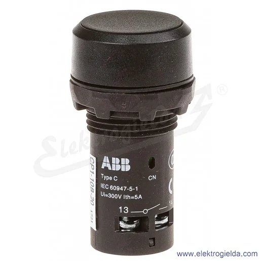 Przycisk CP1-10B-20 płaski czarny 2NO monostabilny Przycisk CP1-10B-20 płaski czarny 2NO monostabilny