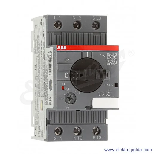 Wyłącznik silnikowy MS132-1.6 Termomagnetyczny 1.0-1.6A 3P 0.55kW Wyłącznik silnikowy MS132-1.6 Termomagnetyczny 1.0-1.6A 3P 0.55kW