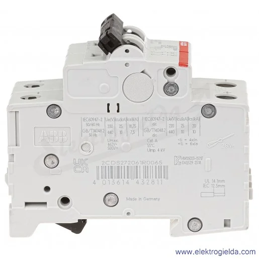 Wyłącznik nadprądowy S202M-B6UC 2P B 6A DC 10kA Wyłącznik nadprądowy S202M-B6UC 2P B 6A DC 10kA