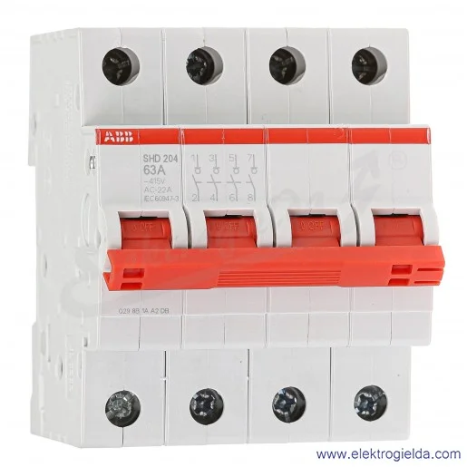 Rozłącznik główny SHD204/63 4P 63A Rozłącznik główny SHD204/63 4P 63A