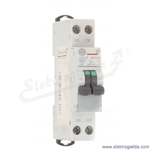 Wyłącznik nadprądowy 692701 EPC 611 C06 1P+N typ C, 6A UNIBIS Wyłącznik nadprądowy 692701 EPC 611 C06 1P+N typ C, 6A UNIBIS