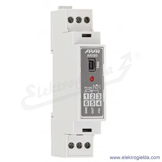 Przetwornik temperatury AR580/U wyjście 0..10VDC, wejścia: Pt100, J, K, S, N, E Przetwornik temperatury AR580/U wyjście 0..10VDC, wejścia: Pt100, J, K, S, N, E