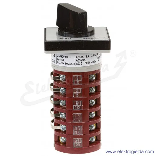 Łącznik krzywkowy 4G10-5012-U dwupozycyjny, bez obudowy Łącznik krzywkowy 4G10-5012-U dwupozycyjny, bez obudowy