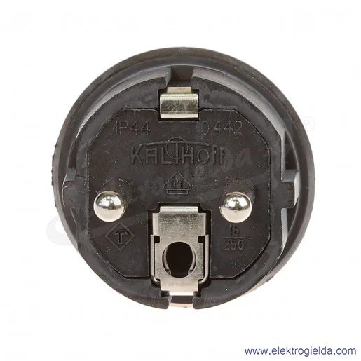 Wtyczka gumowa 9002210 16A 230V prosta Uni-schuko czarna Wtyczka gumowa 9002210 16A 230V prosta Uni-schuko czarna