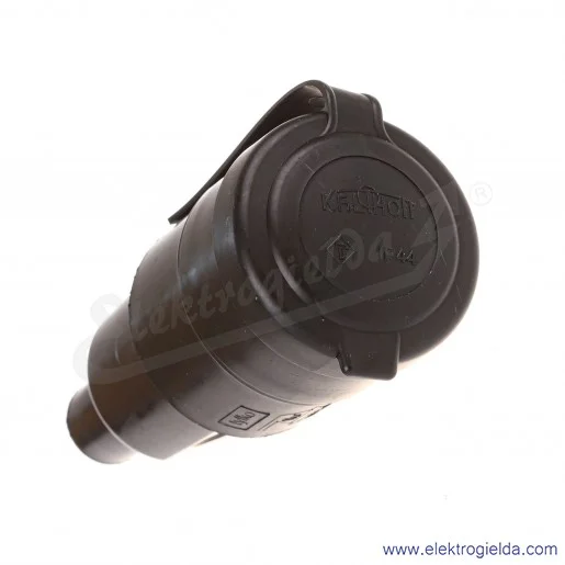 Gniazdo przenośne gumowe 9002228 z zatyczką 16A 2P+PE 230V IP44 Gniazdo przenośne gumowe 9002228 z zatyczką 16A 2P+PE 230V IP44