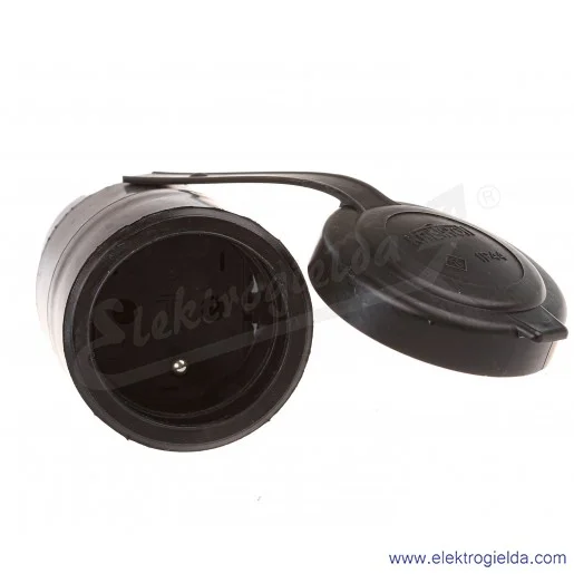 Gniazdo przenośne gumowe 9002228 z zatyczką 16A 2P+PE 230V IP44 Gniazdo przenośne gumowe 9002228 z zatyczką 16A 2P+PE 230V IP44