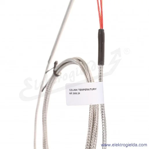 Czujnik temperatury AR131-Pt100-B-4-100-1,5-6-3-400C Pt100, klasa B, fi 4x100mm, przewód 1.5m, 2x oplot włókno szklane, 3 przewo Czujnik temperatury AR131-Pt100-B-4-100-1,5-6-3-400C Pt100, klasa B, fi 4x100mm, przewód 1.5m, 2x oplot włókno szklane, 3 przewo