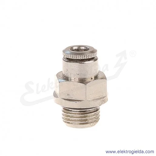 Złączka wtykowa prosta 6512 4-1/8, G1/8, FI 4, z mosiądzu niklowanego, klucz 12, -0.9-16 Bar, gwint zewnętrzny, Camozzi Złączka wtykowa prosta 6512 4-1/8, G1/8, FI 4, z mosiądzu niklowanego, klucz 12, -0.9-16 Bar, gwint zewnętrzny, Camozzi