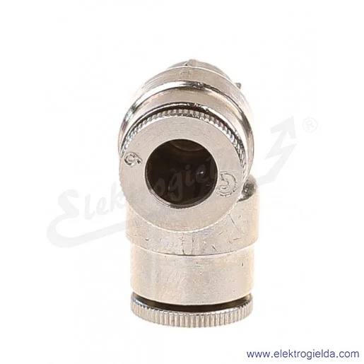 Złączka wtykowa kątowa 6550 6, Fi 6, -0.9-16 bar, mosiądz niklowany, Camozzi Złączka wtykowa kątowa 6550 6, Fi 6, -0.9-16 bar, mosiądz niklowany, Camozzi