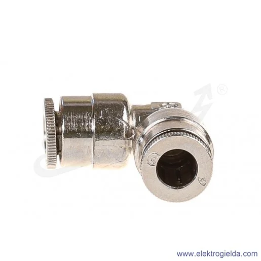 Złączka wtykowa kątowa 6550 6, Fi 6, -0.9-16 bar, mosiądz niklowany, Camozzi Złączka wtykowa kątowa 6550 6, Fi 6, -0.9-16 bar, mosiądz niklowany, Camozzi