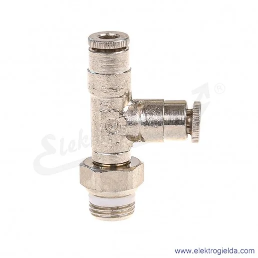 Trójnik wtykowy T, S6440 4-1/8, G1/8, 2x Fi 4, z mosiądzu niklowanego, -0.9 -16 Bar, Camozzi Trójnik wtykowy T, S6440 4-1/8, G1/8, 2x Fi 4, z mosiądzu niklowanego, -0.9 -16 Bar, Camozzi