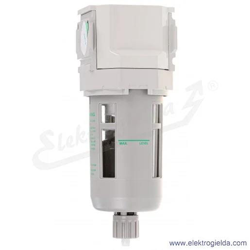 Filtr powietrza F3000-10G-W-F1, G3/8, 5 µm, 10 Bar, 3000 l/min, automatyczny spust kondensatu NC Filtr powietrza F3000-10G-W-F1, G3/8, 5 µm, 10 Bar, 3000 l/min, automatyczny spust kondensatu NC