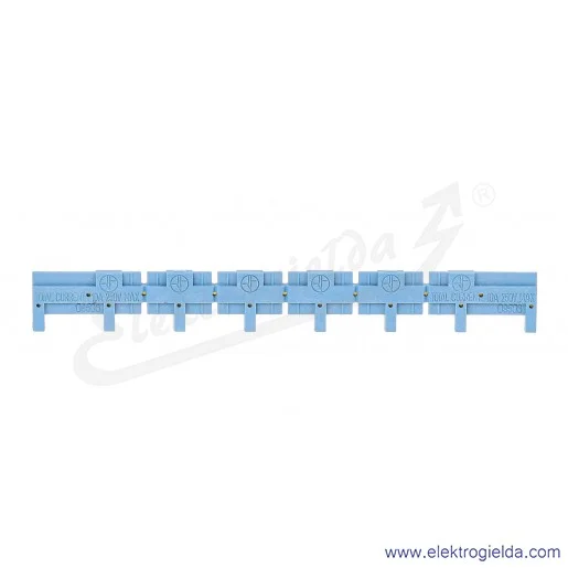 Mostek grzebieniowy 095.08 8-polowy niebieski do gniazd 95.83.3,95.85.3 Mostek grzebieniowy 095.08 8-polowy niebieski do gniazd 95.83.3,95.85.3