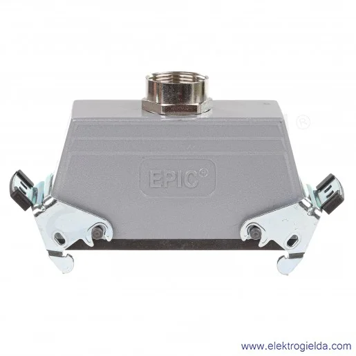 Obudowa gniazda 10127000 H-B 24 TBF 21 swobodna na przewód 2 klamry, PG21, aluminiowa wkłady 24 piny 16A 500V Obudowa gniazda 10127000 H-B 24 TBF 21 swobodna na przewód 2 klamry, PG21, aluminiowa wkłady 24 piny 16A 500V