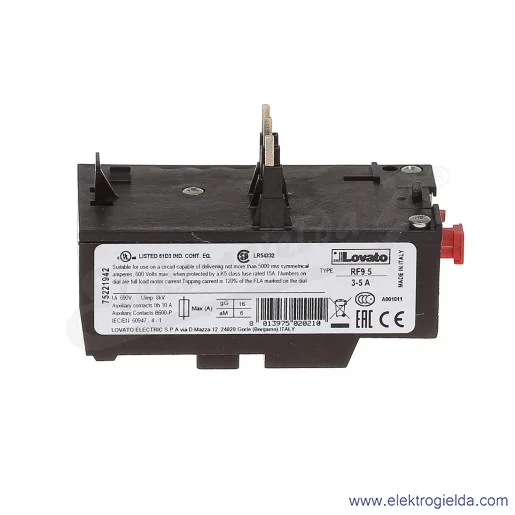 Przekaźnik termiczny 11RF95 zakres regulacji 3-5A Przekaźnik termiczny 11RF95 zakres regulacji 3-5A